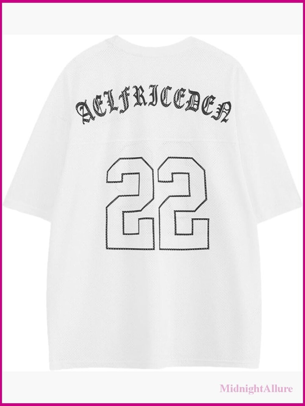 Oversized Mesh Print Graphic Tee Y2k Streetwear T Shirt